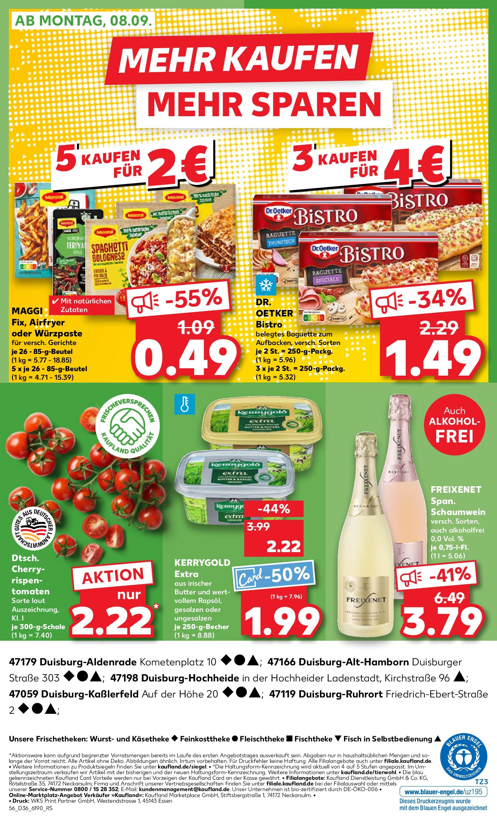 Prospekt Kaufland ab 04.09.2025 » Angebote Online zum Blättern | Seite: 56 | Produkte: Maggi, Baguette, Fisch, Wurst