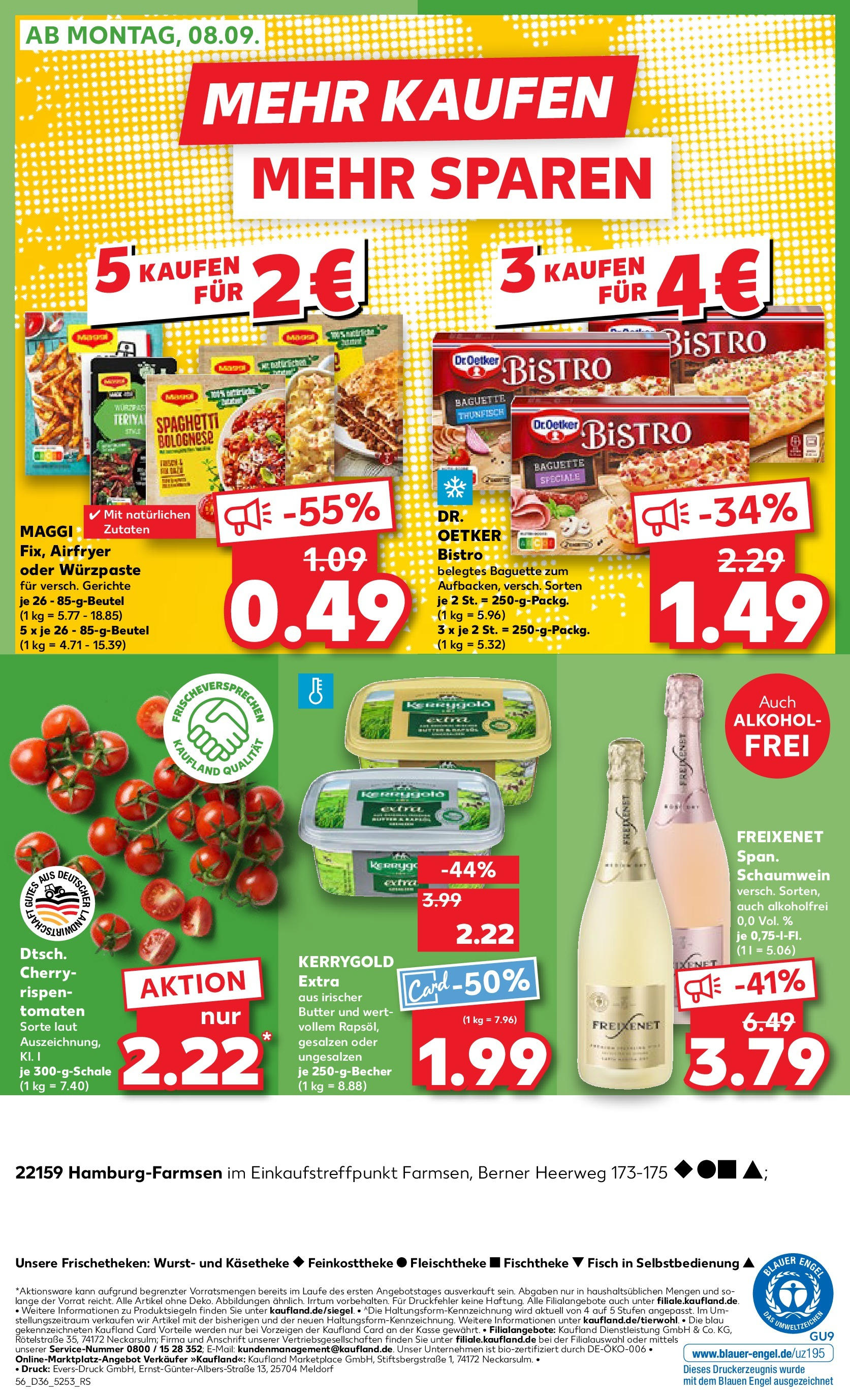 Prospekt Kaufland ab 04.09.2025 » Angebote Online zum Blättern | Seite: 56 | Produkte: Maggi, Thunfisch, Tomaten, Pizza