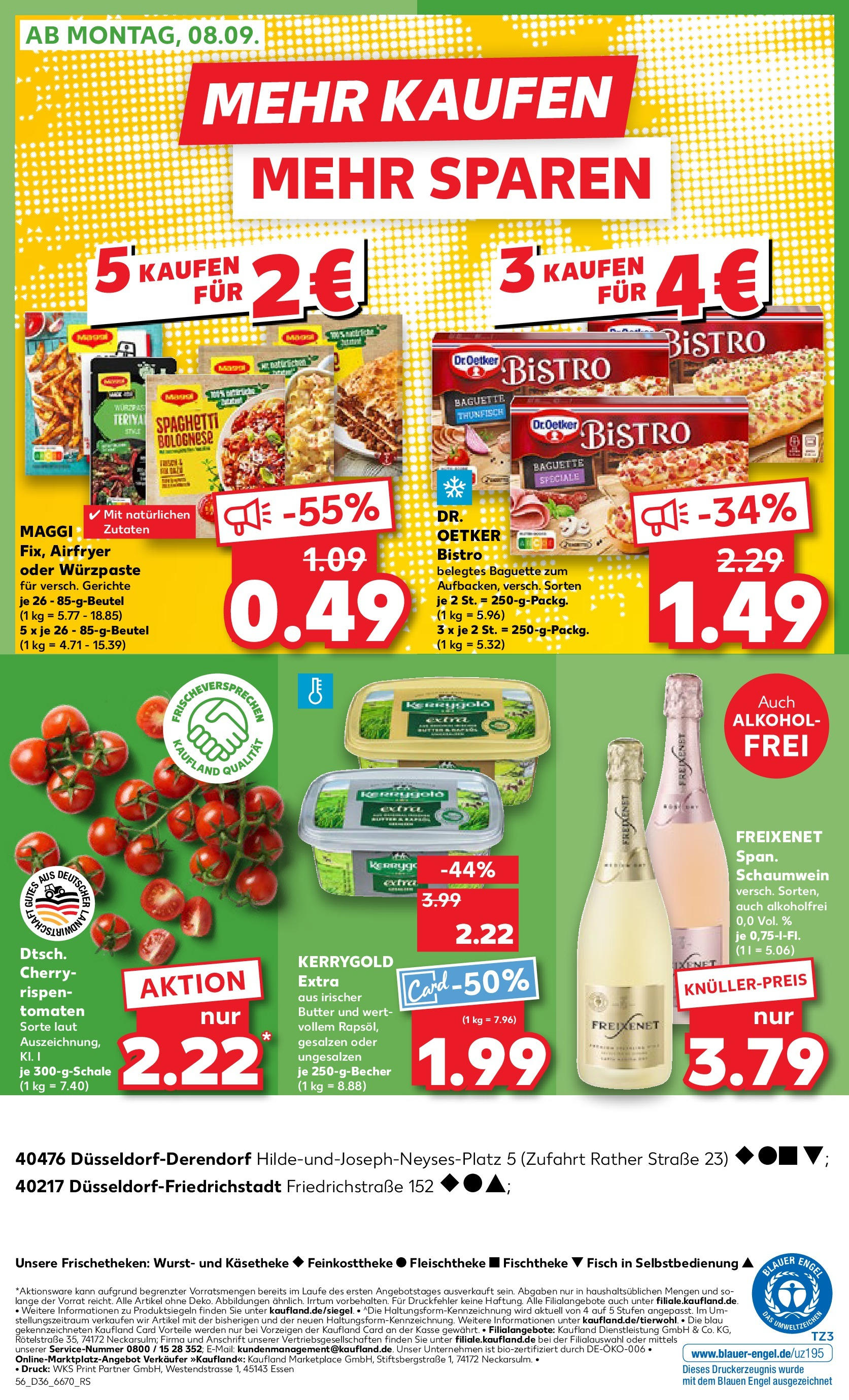 Prospekt Kaufland ab 04.09.2025 » Angebote und Werbung Online | Seite: 56 | Produkte: Thunfisch, Baguette, Tomaten, Fisch Prospekt Kaufland ab 04.09.2025 » Angebote Online zum Blättern | Seite: 56 | Produkte: Thunfisch, Baguette, Tomaten, Fisch