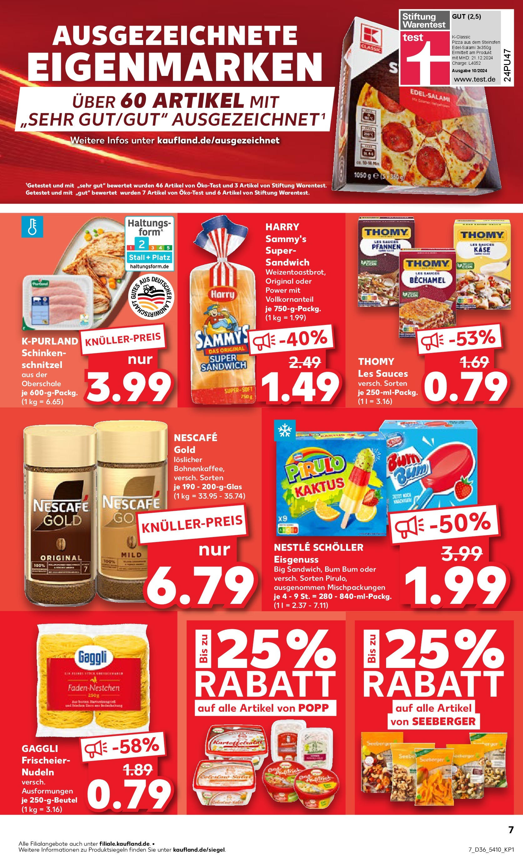 Prospekt Kaufland ab 04.09.2025 » Angebote und Werbung Online | Seite: 7 | Produkte: Nescafe, Thomy les sauces, Schnitzel, Nescafe gold Prospekt Kaufland ab 04.09.2025 » Angebote Online zum Blättern | Seite: 7 | Produkte: Nescafe, Thomy les sauces, Schnitzel, Nescafe gold