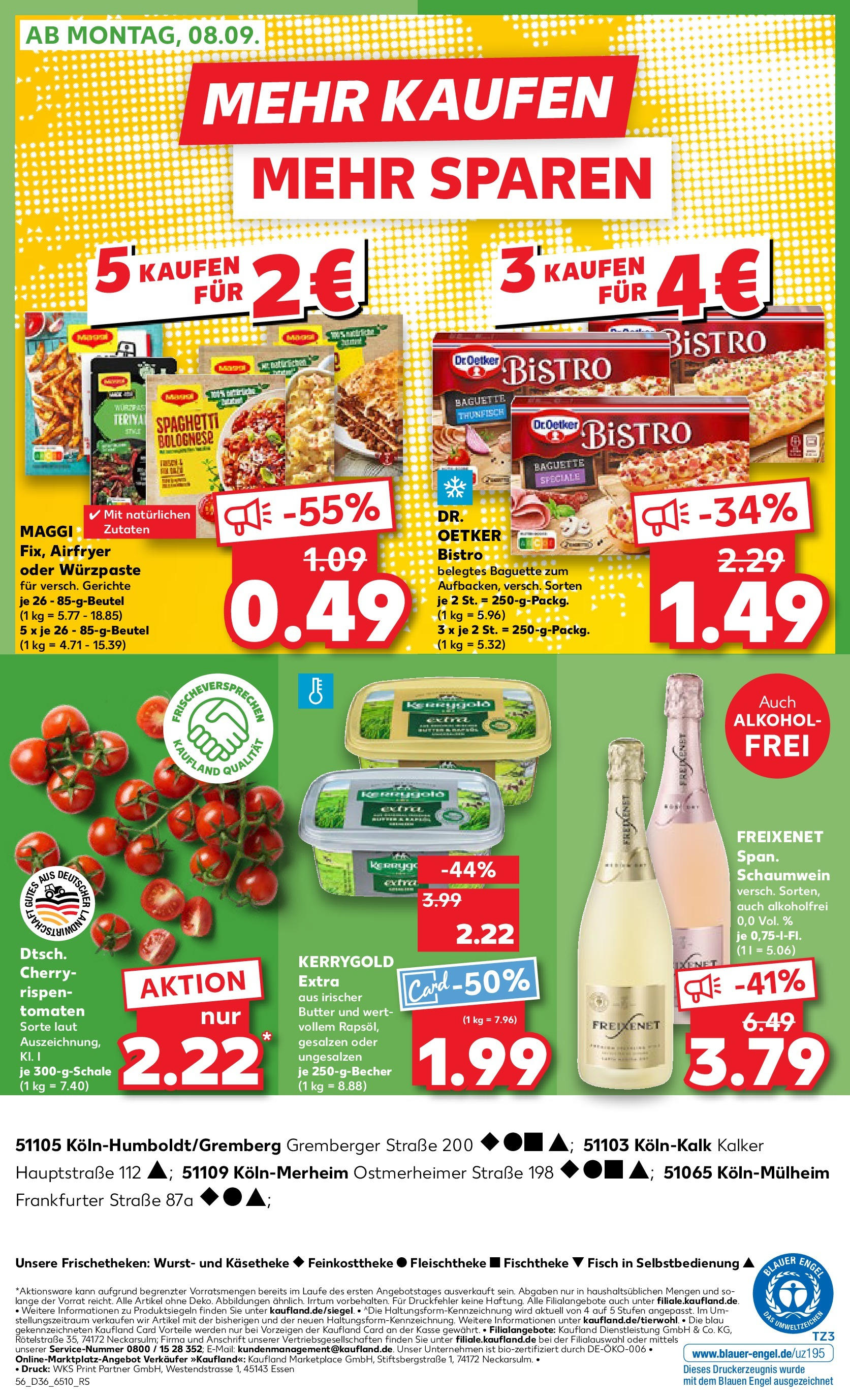 Prospekt Kaufland ab 04.09.2025 » Angebote und Werbung Online | Seite: 56 | Produkte: Maggi, Baguette, Tomaten, Wurst Prospekt Kaufland ab 04.09.2025 » Angebote Online zum Blättern | Seite: 56 | Produkte: Maggi, Baguette, Tomaten, Wurst