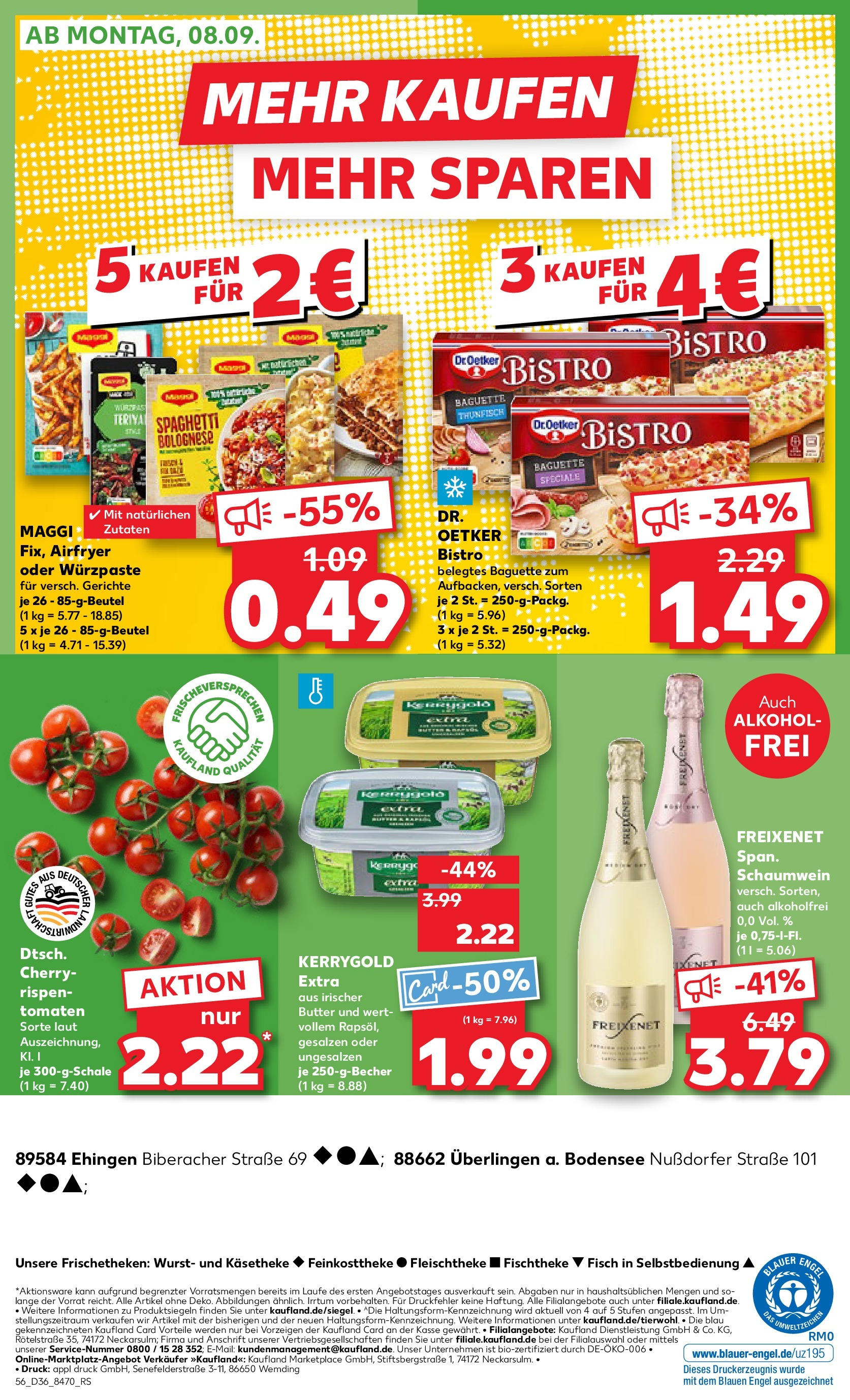 Prospekt Kaufland ab 04.09.2025 » Angebote und Werbung Online | Seite: 56 | Produkte: Maggi, Baguette, Tomaten, Wurst Prospekt Kaufland ab 04.09.2025 » Angebote Online zum Blättern | Seite: 56 | Produkte: Maggi, Baguette, Tomaten, Wurst