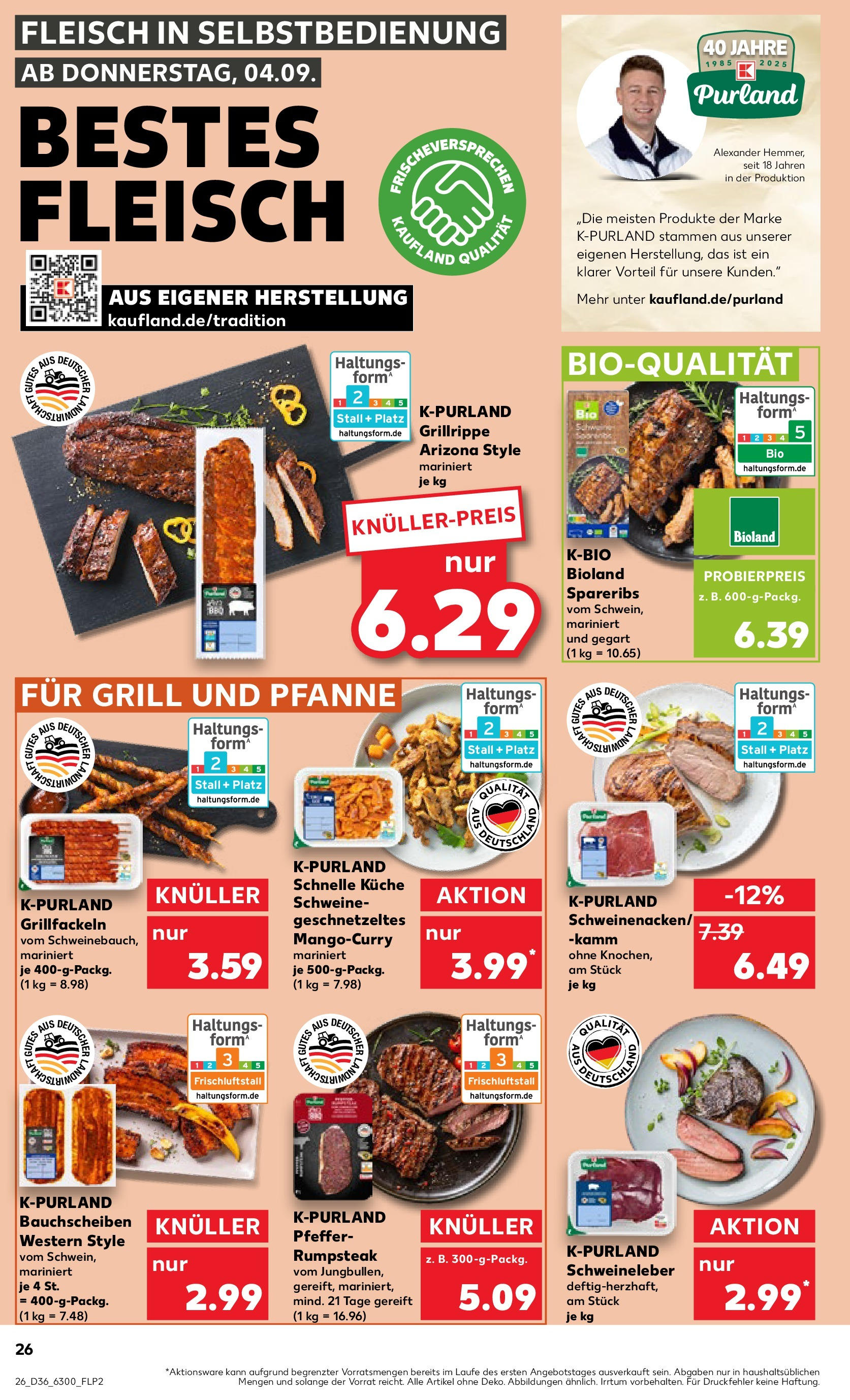 Prospekt Kaufland ab 04.09.2025 » Angebote und Werbung Online | Seite: 26 | Produkte: Grill, Küche, Pfeffer, Fleisch Prospekt Kaufland ab 04.09.2025 » Angebote Online zum Blättern | Seite: 26 | Produkte: Grill, Küche, Pfeffer, Fleisch