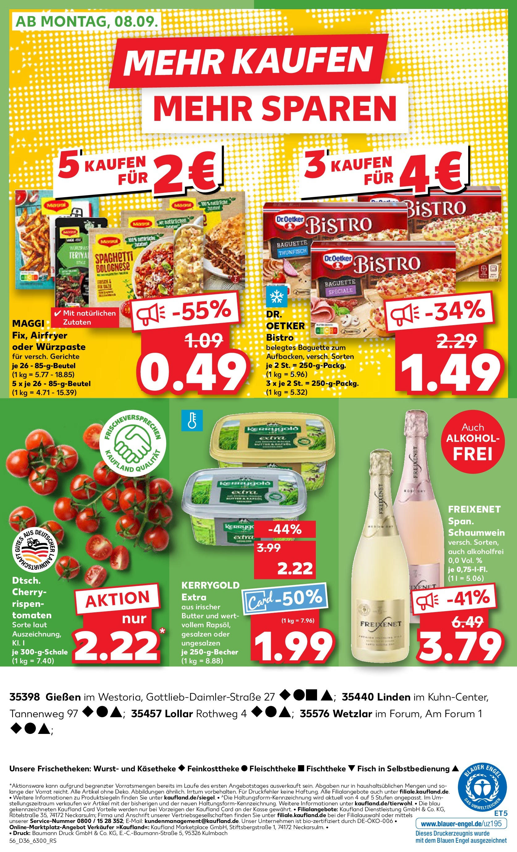 Prospekt Kaufland ab 04.09.2025 » Angebote und Werbung Online | Seite: 56 | Produkte: Butter, Thunfisch, Tomaten, Wurst Prospekt Kaufland ab 04.09.2025 » Angebote Online zum Blättern | Seite: 56 | Produkte: Butter, Thunfisch, Tomaten, Wurst