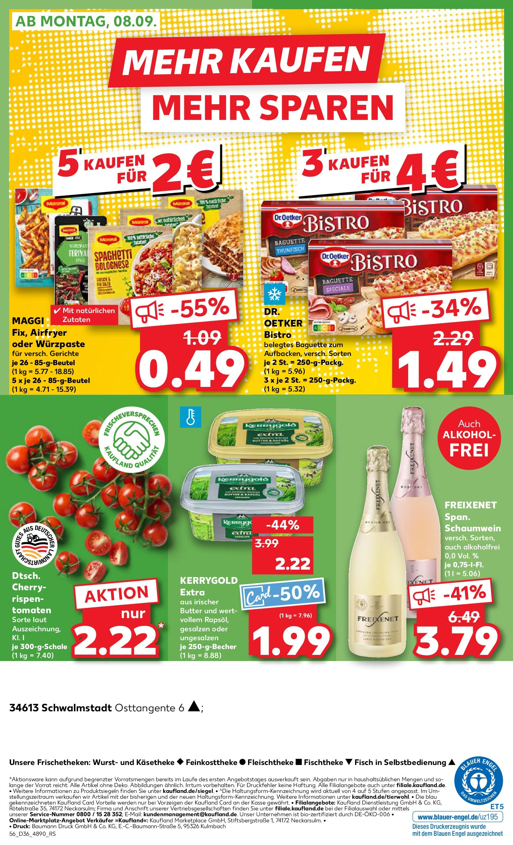 Prospekt Kaufland ab 04.09.2025 » Angebote und Werbung Online | Seite: 56 | Produkte: Thunfisch, Freixenet, Tomaten, Fisch Prospekt Kaufland ab 04.09.2025 » Angebote Online zum Blättern | Seite: 56 | Produkte: Thunfisch, Freixenet, Tomaten, Fisch