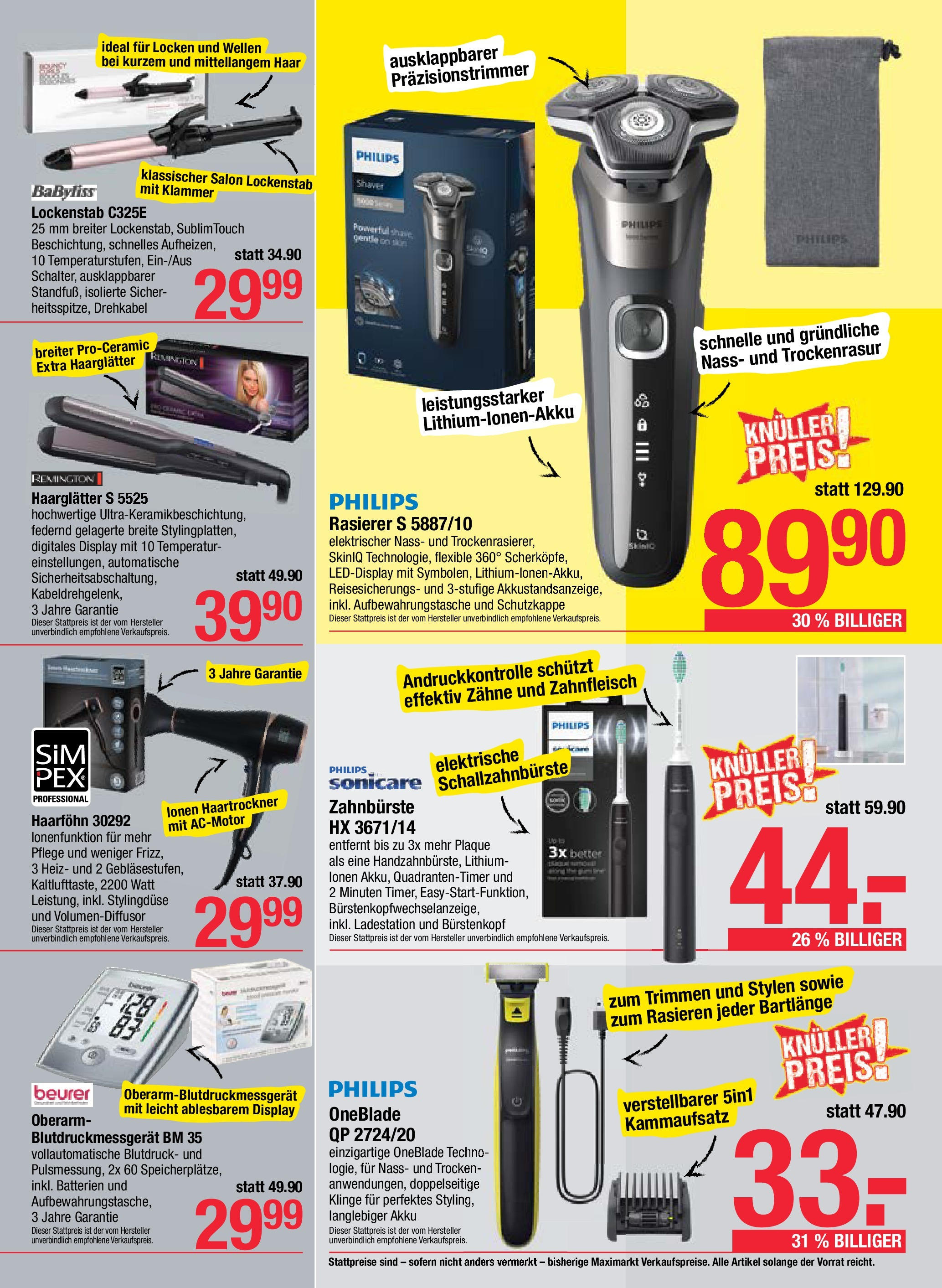 Maximarkt Anif, Bruck an der Großglocknerstraße (08.09.2025) || Aktuelle Angebote | Seite: 14 | Produkte: Lockenstab, Haartrockner, Haarglätter, Zahnbürste Maximarkt Anif, Bruck an der Großglocknerstraße von 08.09.2025 - Aktuelle Angebote | Seite: 14 | Produkte: Lockenstab, Haartrockner, Haarglätter, Zahnbürste