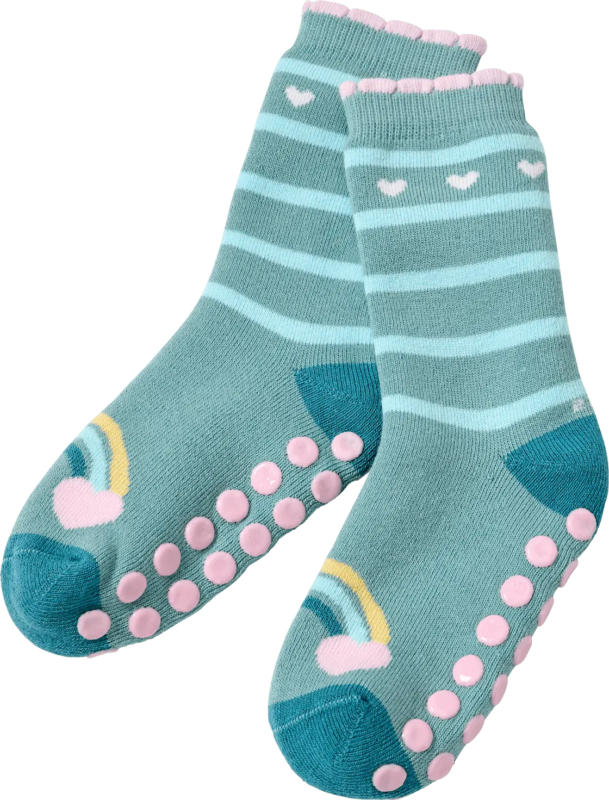 ALANA ABS Socken mit Regenbogen-Muster, blau, Gr. 23/26