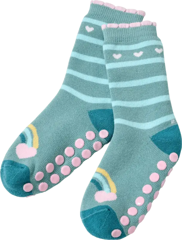ALANA ABS Socken mit Regenbogen-Muster, blau, Gr. 19/22