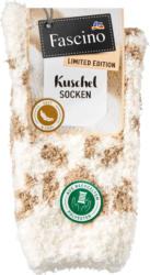 Fascino Kuschelsocken mit Leo-Muster beige Gr. 35-38
