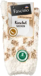 Fascino Kuschelsocken mit Leo-Muster beige Gr. 35-38