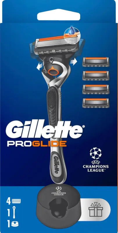 Gillette Самобръсначка с 4 ножчета и поставка