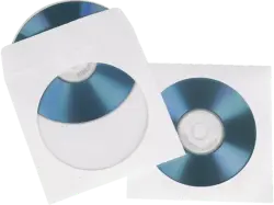 HAMA CD- / DVD-Papierhüllen, 50er-Pack, Weiß