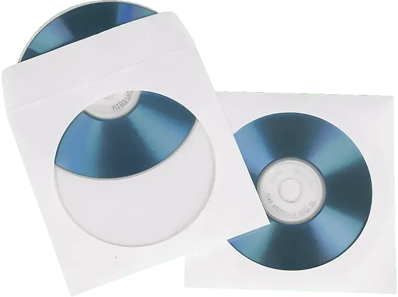 HAMA CD- / DVD-Papierhüllen, 50er-Pack, Weiß