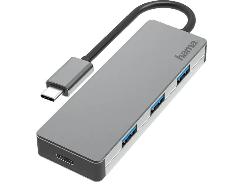 HAMA USB-C-Hub, 4 Ports, USB 3.2 Gen2, 10 Gbit / s, Alu