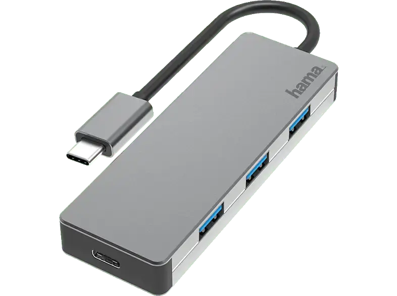 HAMA USB-C-Hub, 4 Ports, USB 3.2 Gen2, 10 Gbit / s, Alu