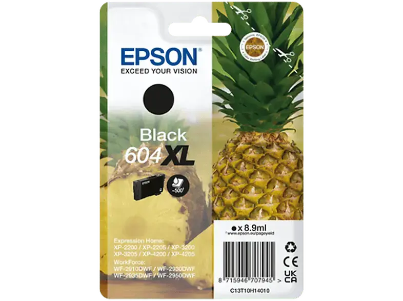 EPSON 604XL Ananas Single Black Tinte
