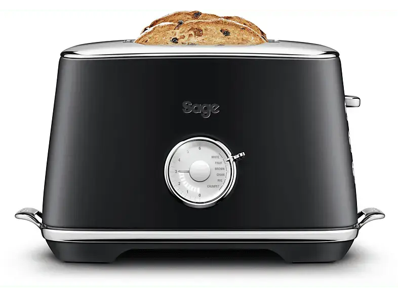 Sage STA735BTR4EEU1 the Toast Select™ Luxe Toaster (matt schwarz, 1000 Watt, Schlitze: 2)