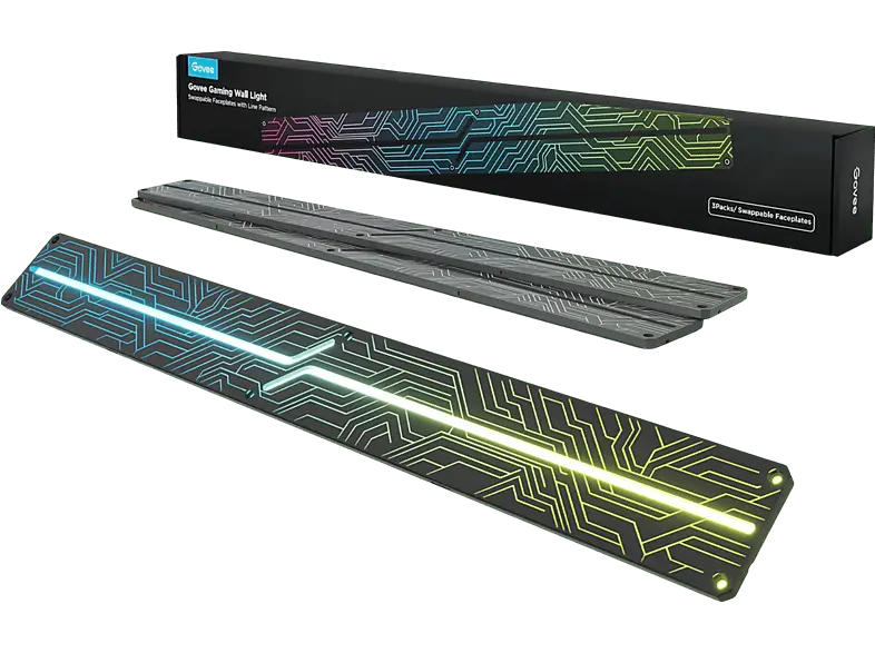 Govee Gaming Wall light Swappable Faceplates with Line Pattern (2 boards); Gaming-Wandleuchte Auswechselbare Faceplates