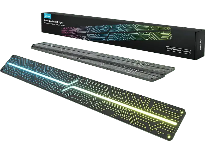 Govee Gaming Wall light Swappable Faceplates with Line Pattern (2 boards); Gaming-Wandleuchte Auswechselbare Faceplates