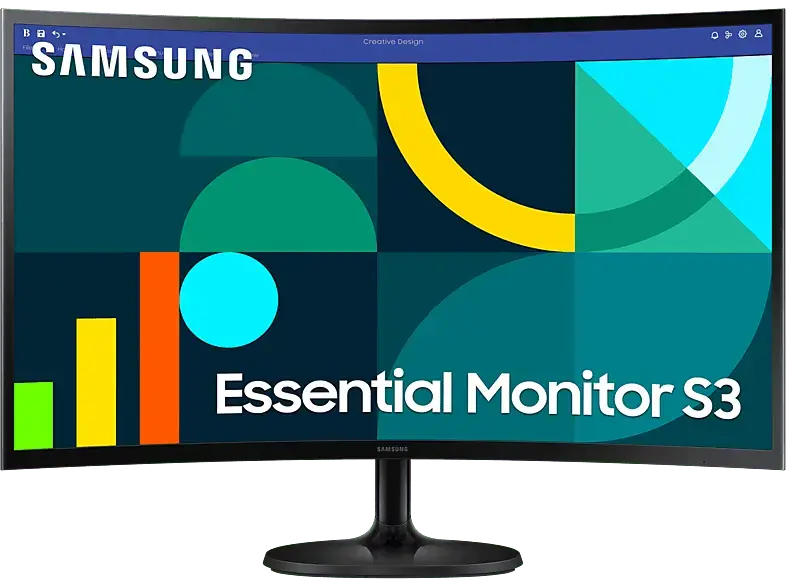 Samsung LS27D360GAU 27 Zoll Curved Monitor, Full-HD, 4 ms Reaktionszeit, 250 cd/m², 100 Hz, Schwarz