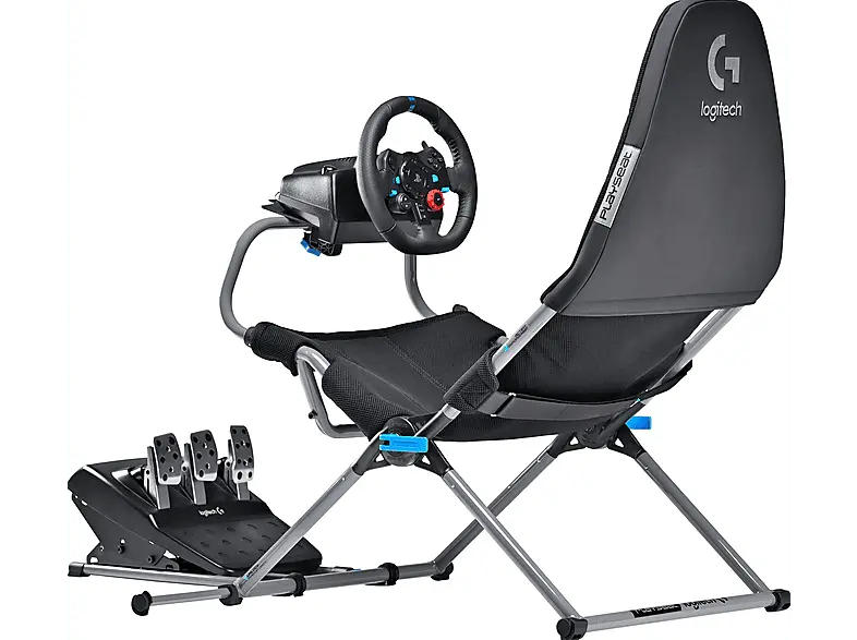 PLAYSeat G923 Trueforce Gaming Rennlenkrad mit Pedalen für Xbox Series X S, One, PC + PLAYSeat® Challenge X Lenkrad Pedale Fahrersitz; Lenkrad + Pedale + Fahrersitz