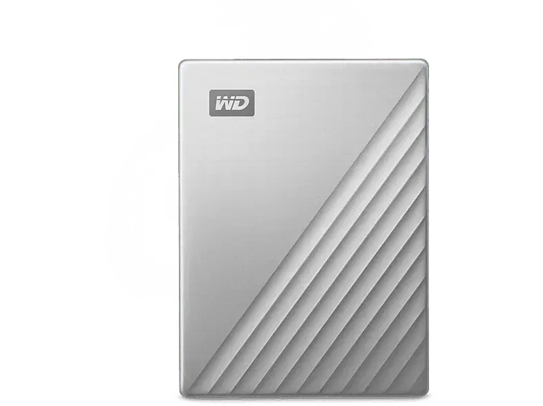 Western Digital 4TB WD My Passport Ultra externe Festplatte, (mobiler Speicher) Kompatibel mit PC, Xbox, PS4 und PS5 Silber
