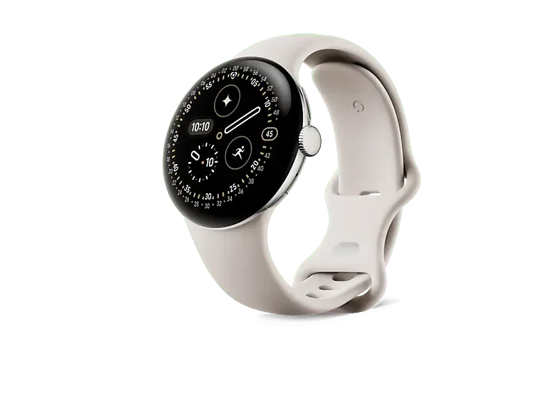 GOOGLE Pixel Watch 4, Wifi, 41mm, Silver/Porcelain; Smartwatch