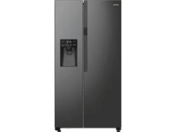 Gorenje NRR9185ESBXL G800 Side by Side, Kühl- und Gefrierkombination (566 l, E, 1786 mm hoch, No Frost (verminderte Eisbildung), Schwarz/Edelstahl)