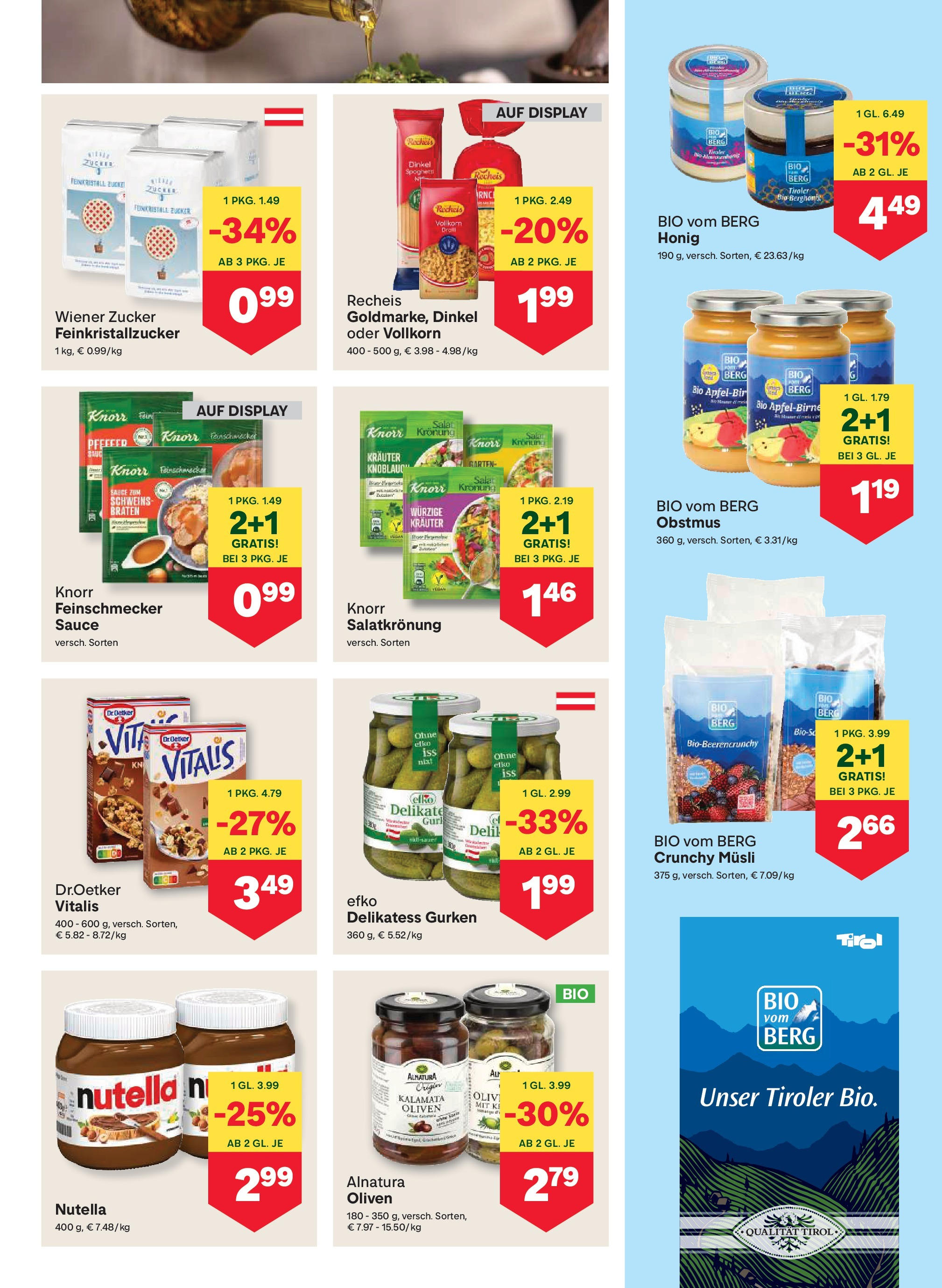 MPREIS Steyr (11.09.2025) || Aktuelle Angebote | Seite: 9 | Produkte: Gurken, Pfeffer, Knoblauch, Szeder MPREIS Steyr von 11.09.2025 - Aktuelle Angebote | Seite: 9 | Produkte: Gurken, Pfeffer, Knoblauch, Szeder