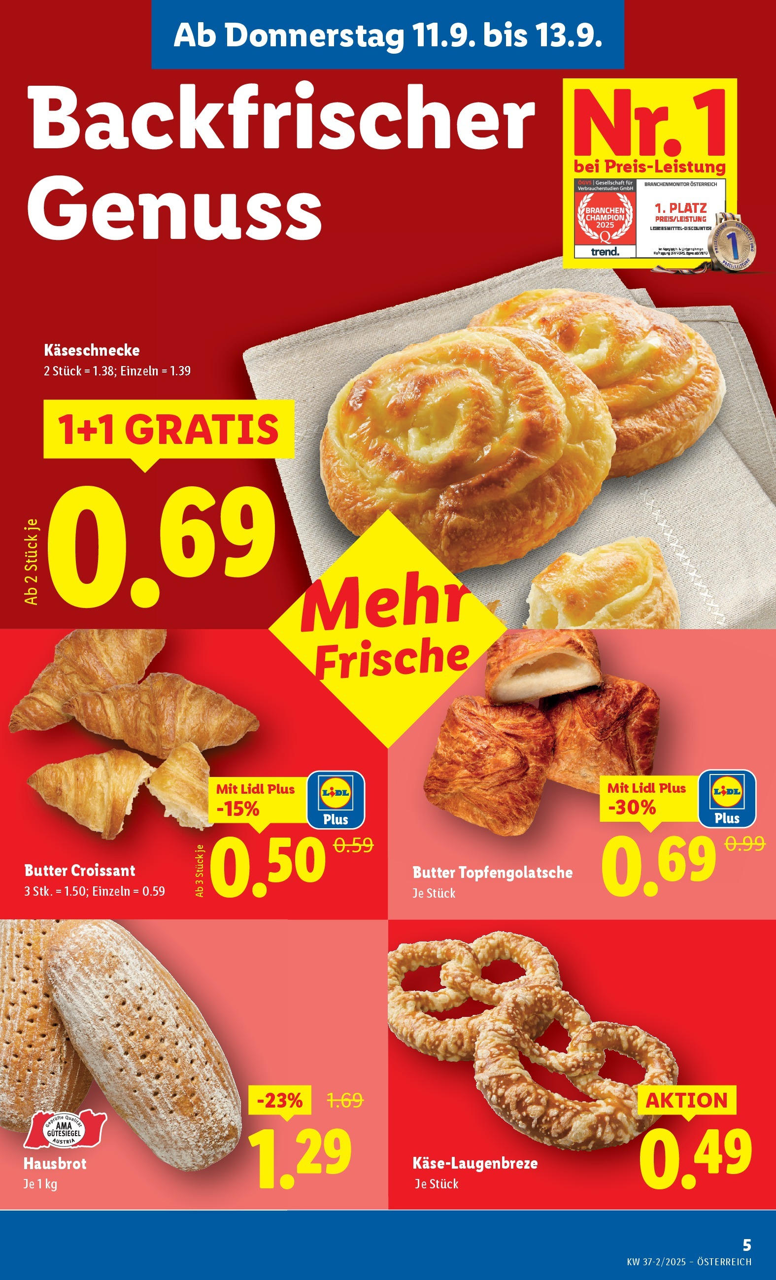 Lidl Flugblatt - Fohnsdorf, Neunkirchen, Graz ab 11.09.2025 - Angebote ab donnerstag | Seite: 7 | Produkte: Butter