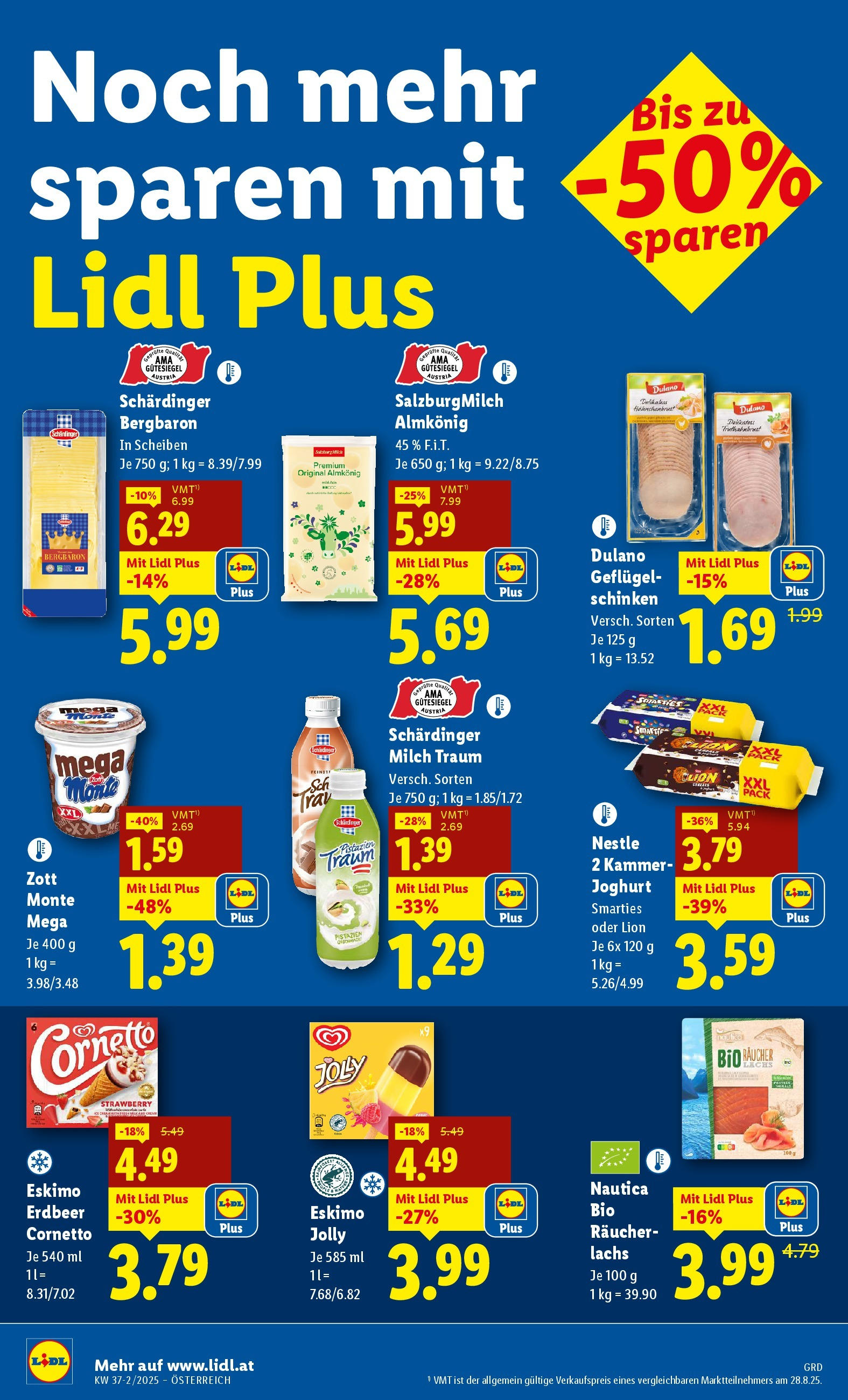 Lidl Flugblatt - Wien, Langenzersdorf, Zwettl ab 11.09.2025 - Angebote ab donnerstag | Seite: 12 | Produkte: Milch, Joghurt, Schinken