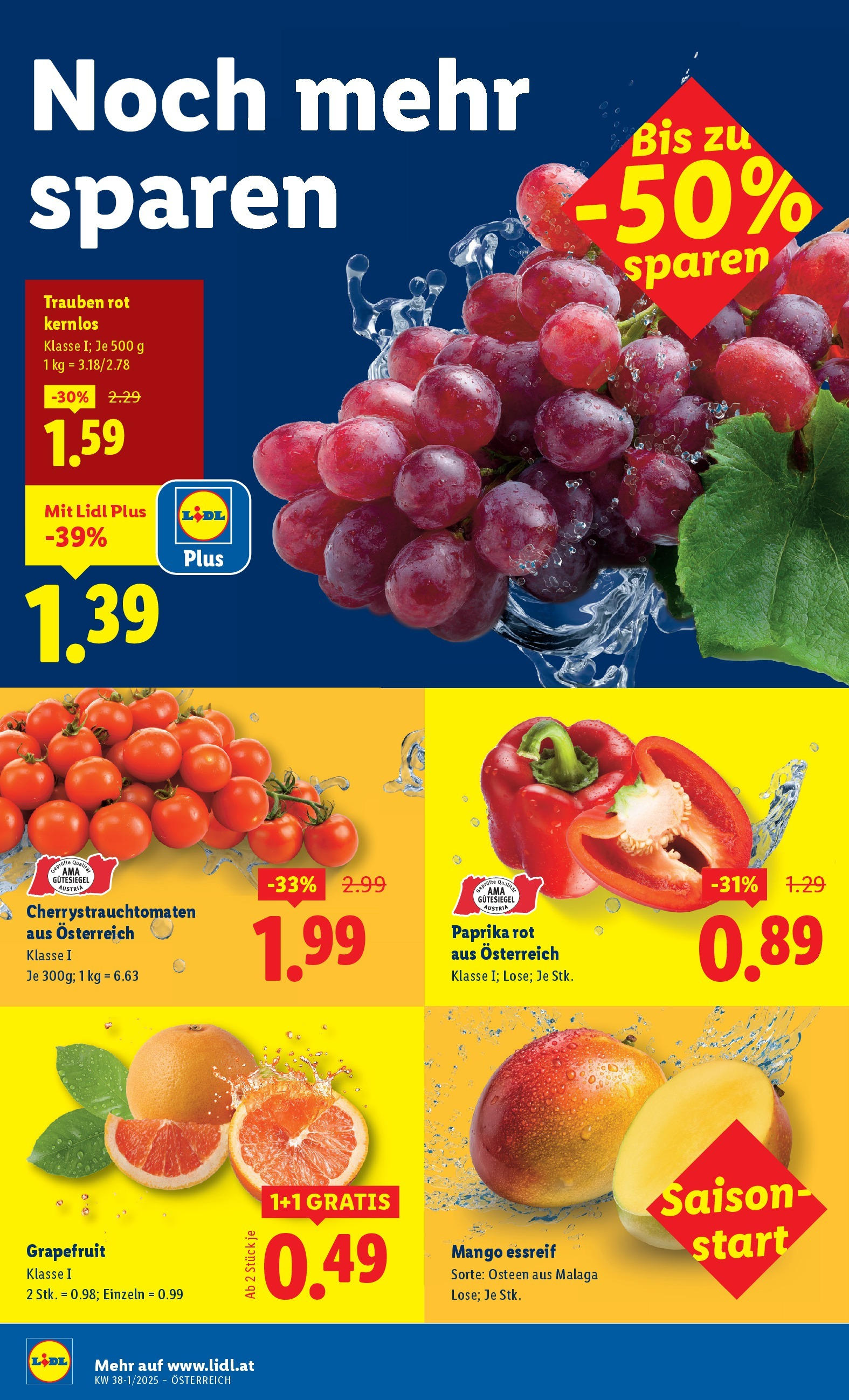 Lidl Flugblatt - Fohnsdorf, Neunkirchen, Graz ab 11.09.2025 - Angebote ab donnerstag | Seite: 36 | Produkte: Grapefruit, Mango