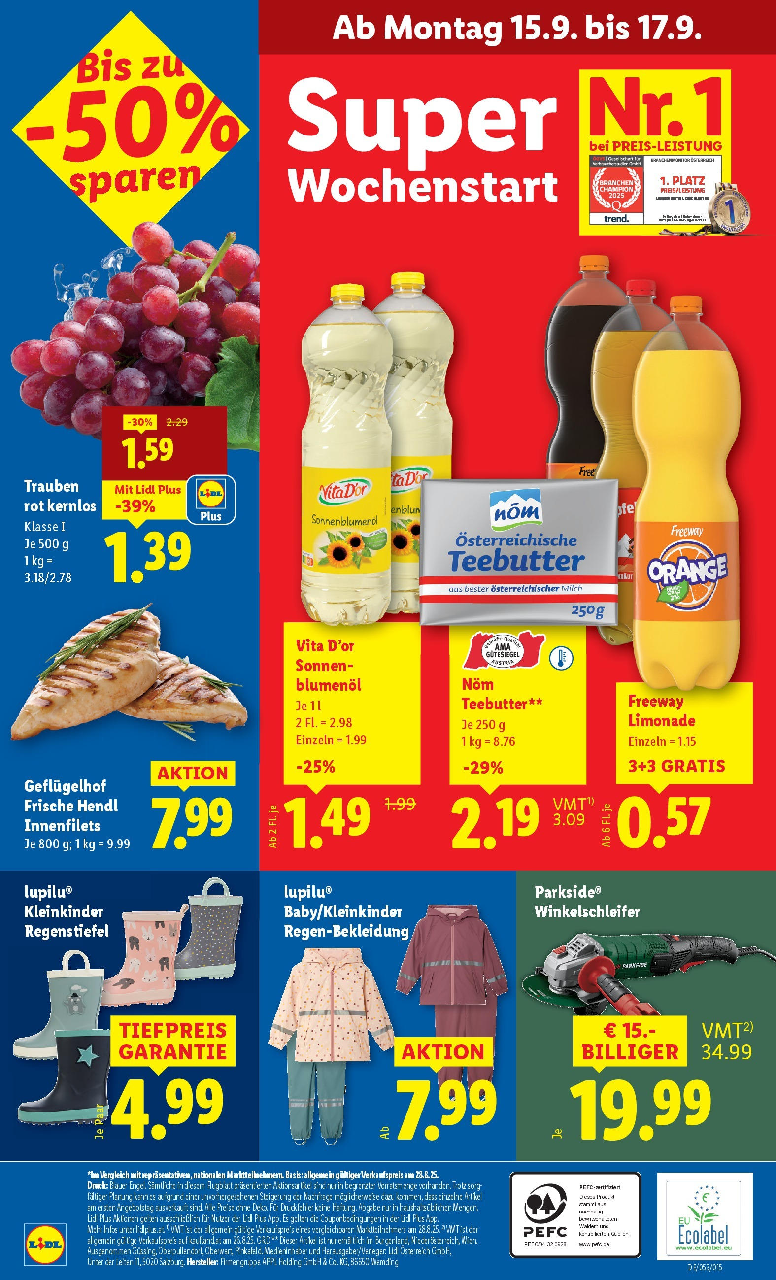 Lidl Flugblatt - Wien, Langenzersdorf, Zwettl ab 11.09.2025 - Angebote ab donnerstag | Seite: 42 | Produkte: Kraut, Milch