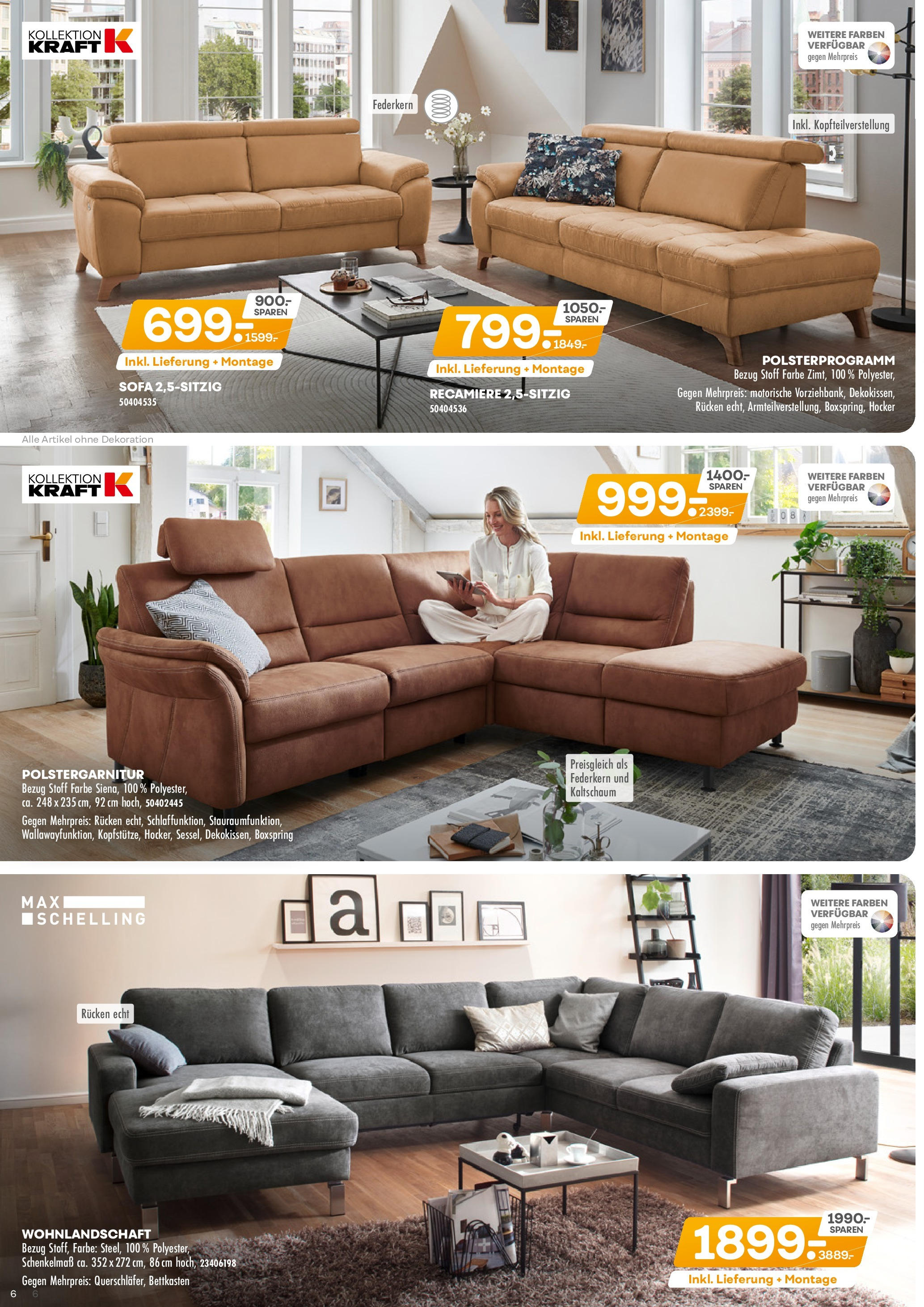 Möbel Kraft Prospekt (ab 09.09.2025) zum Blättern | Seite: 6 | Produkte: Wohnlandschaft, Hocker, Sofa Möbel Kraft Prospekt (ab 09.09.2025) zum Blättern | Seite: 6 | Produkte: Wohnlandschaft, Hocker, Sofa