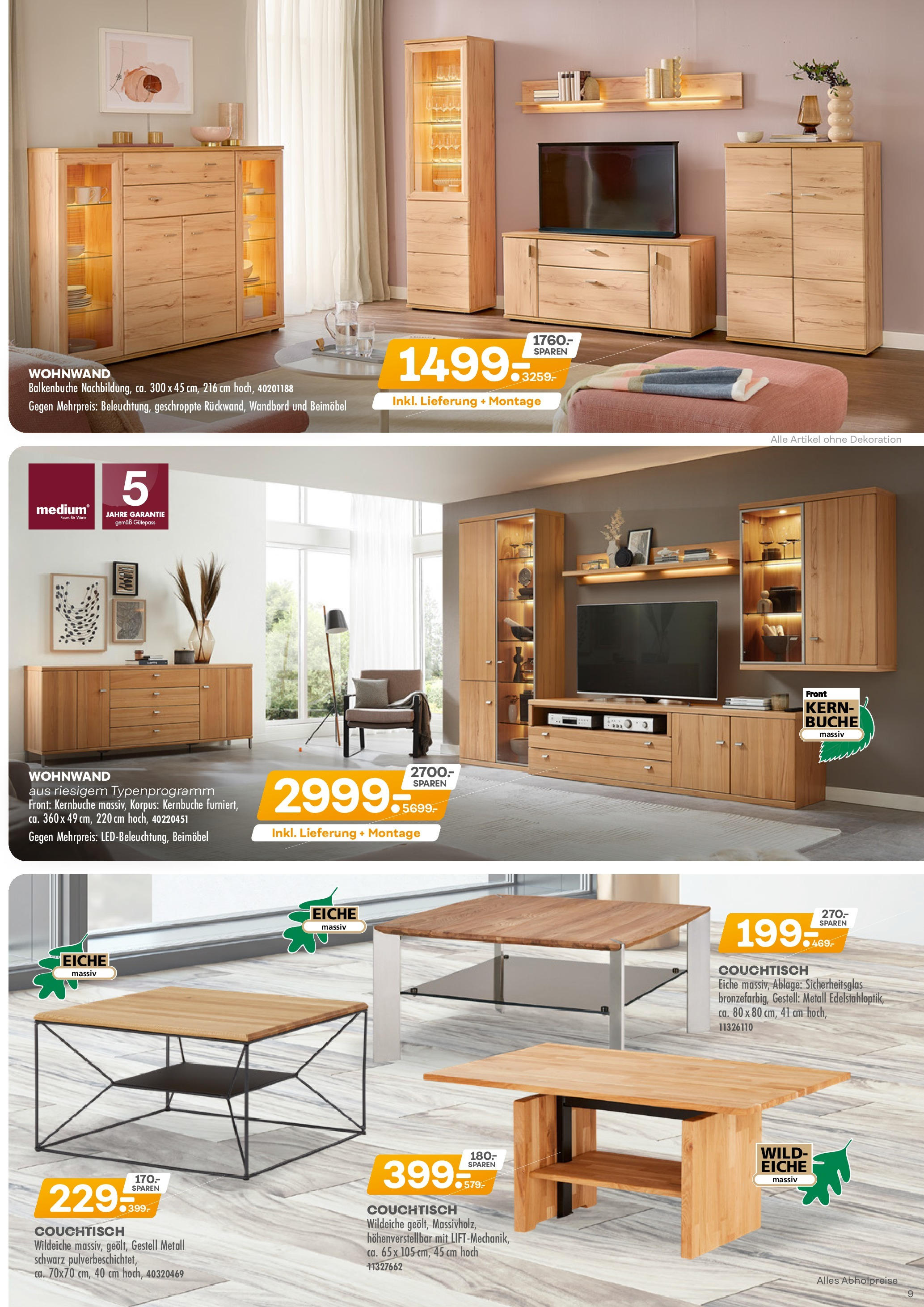 Möbel Kraft Prospekt (ab 09.09.2025) zum Blättern | Seite: 9 | Produkte: Wohnwand, Couchtisch Möbel Kraft Prospekt (ab 09.09.2025) zum Blättern | Seite: 9 | Produkte: Wohnwand, Couchtisch