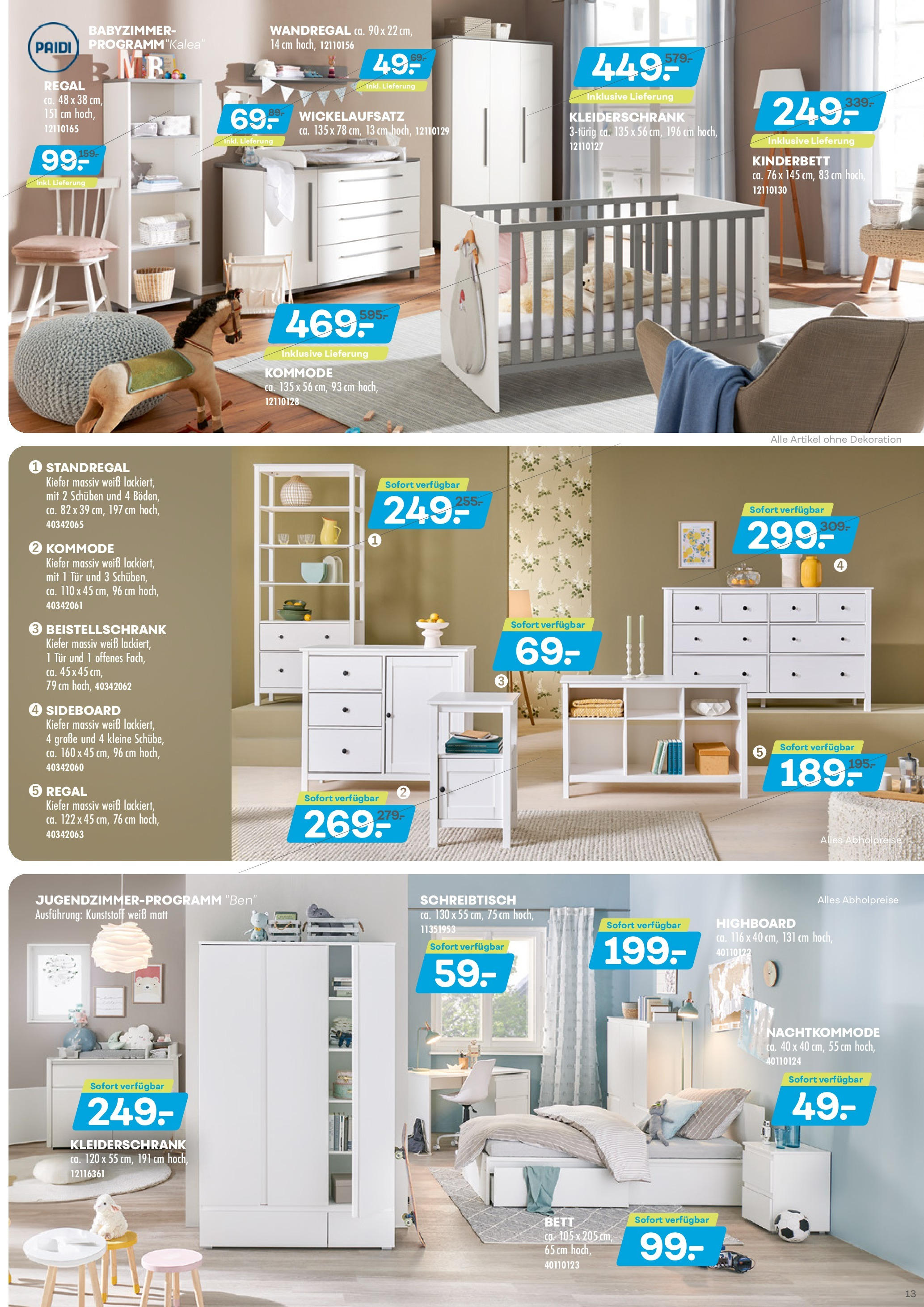 Möbel Kraft Prospekt (ab 09.09.2025) zum Blättern | Seite: 13 | Produkte: Wandregal, Bett, Kleiderschrank, Kommode Möbel Kraft Prospekt (ab 09.09.2025) zum Blättern | Seite: 13 | Produkte: Wandregal, Bett, Kleiderschrank, Kommode