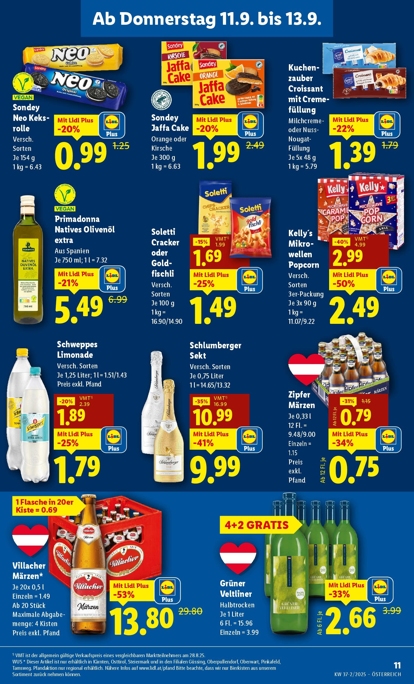 Lidl Flugblatt - Fohnsdorf, Neunkirchen, Graz ab 11.09.2025 - Angebote ab donnerstag | Seite: 13 | Produkte: Chips, Creme