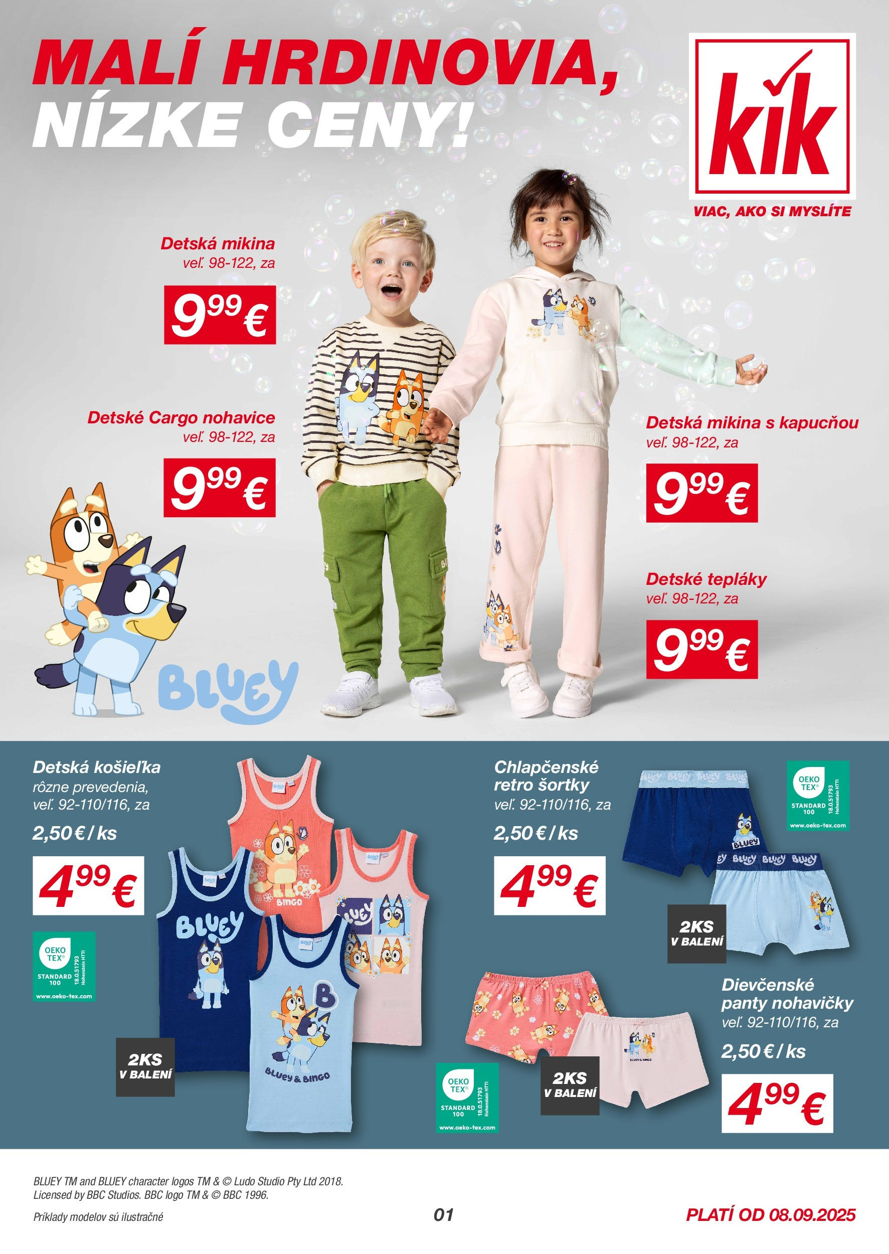 Kik - KiK leták platný do 14.09.2025 od 07.09.2025 → Aktuálny textil výpredaj online | Strana: 1 | Produkty: Mikina, Nohavice, Nohavičky Kik - KiK leták platný do 14.09.2025 od 07.09.2025 → Aktuálny textil výpredaj online | Strana: 1 | Produkty: Mikina, Nohavice, Nohavičky