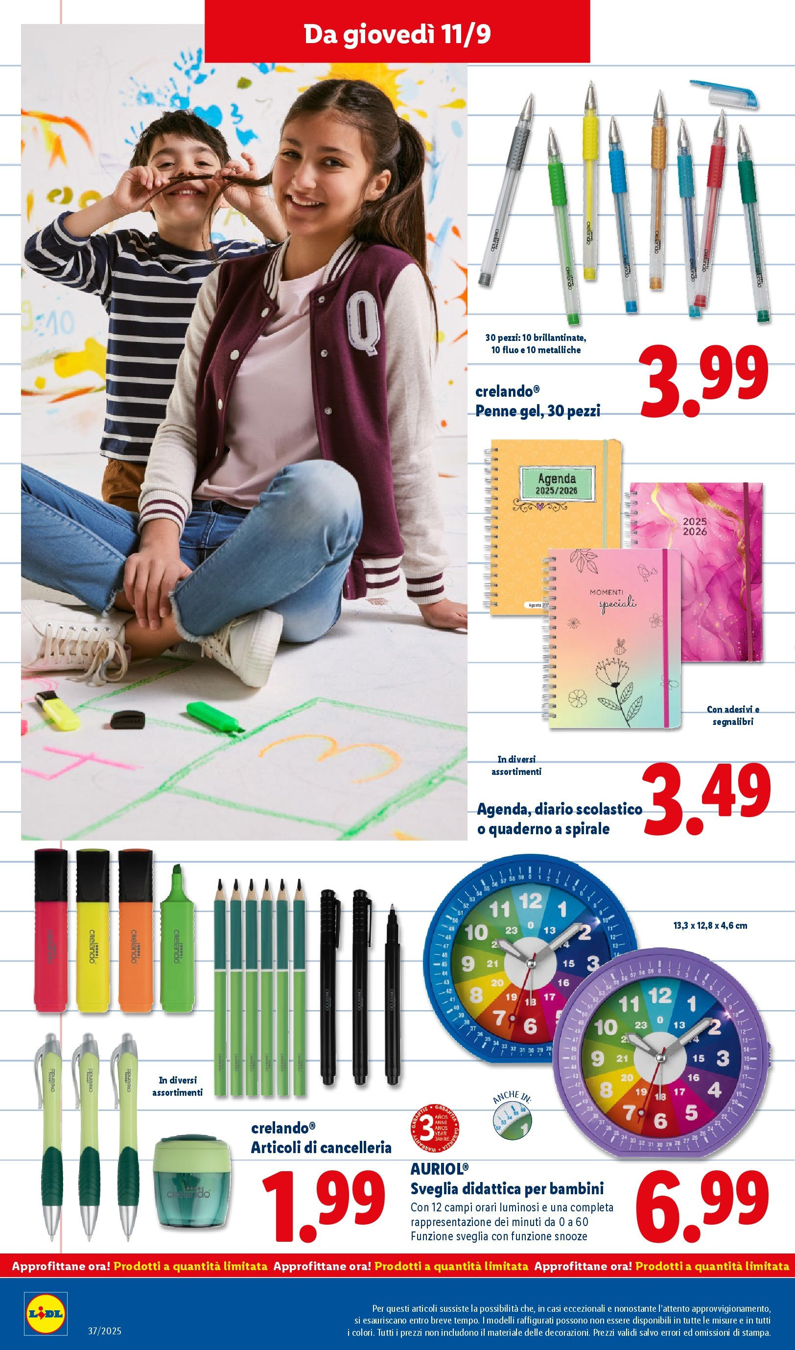 LIDL nuovo volantino dal 07/09/2025 - in anteprima⏳ | Pagina: 46 | Prodotti: Notebook, Sveglia, Quaderno, Penne LIDL volantino della prossima settimana dal 07/09/2025 📣 | Pagina: 46 | Prodotti: Notebook, Sveglia, Quaderno, Penne