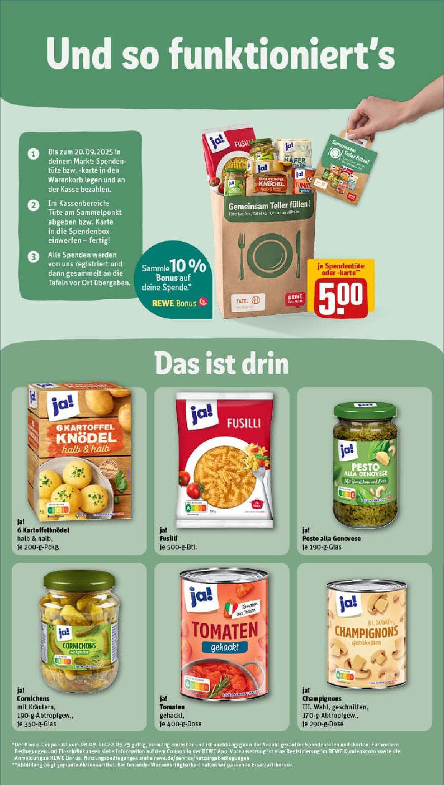 REWE Prospekt ab 07.09.2025 zum Blättern » Angebote | Seite: 5 | Produkte: Tomaten, Champignons, Pasta REWE Prospekt ab 07.09.2025 zum Blättern » Angebote | Seite: 5 | Produkte: Tomaten, Champignons, Pasta