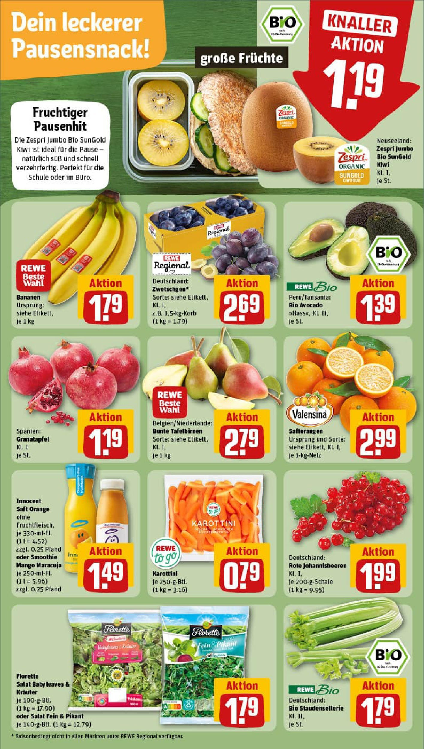 REWE Prospekt ab 07.09.2025 zum Blättern » Angebote | Seite: 6 | Produkte: Valensina, Avocado, Saft, Salat REWE Prospekt ab 07.09.2025 zum Blättern » Angebote | Seite: 6 | Produkte: Valensina, Avocado, Saft, Salat