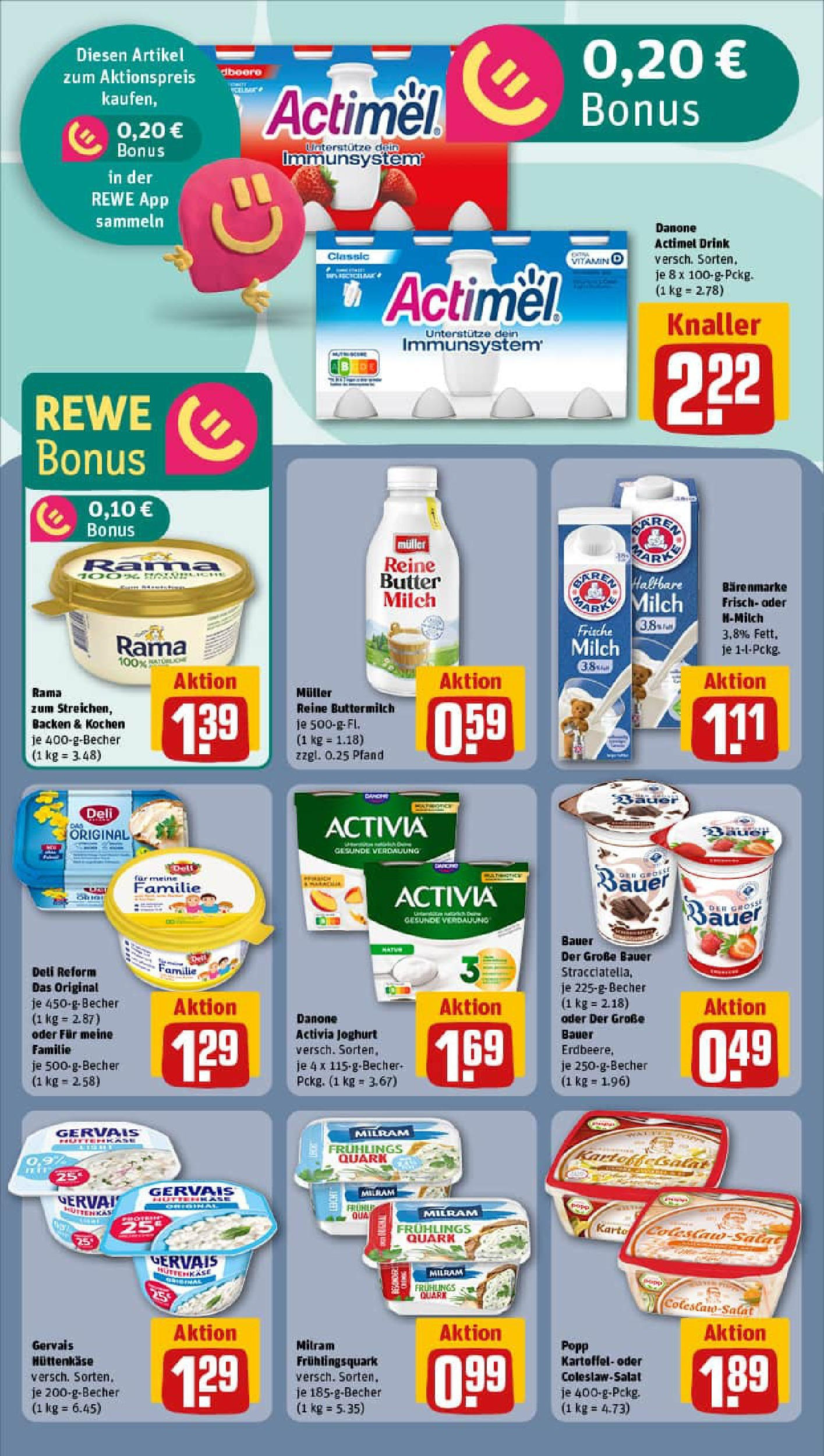 REWE Prospekt ab 07.09.2025 zum Blättern » Angebote | Seite: 11 | Produkte: Activia, Buttermilch, Rama, Milch REWE Prospekt ab 07.09.2025 zum Blättern » Angebote | Seite: 11 | Produkte: Activia, Buttermilch, Rama, Milch