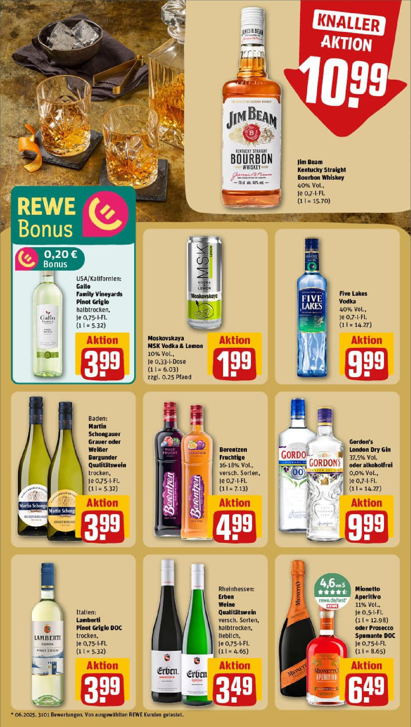 REWE Prospekt ab 07.09.2025 zum Blättern » Angebote | Seite: 19 | Produkte: Prosecco, Bourbon, Gin, Berentzen REWE Prospekt ab 07.09.2025 zum Blättern » Angebote | Seite: 19 | Produkte: Prosecco, Bourbon, Gin, Berentzen