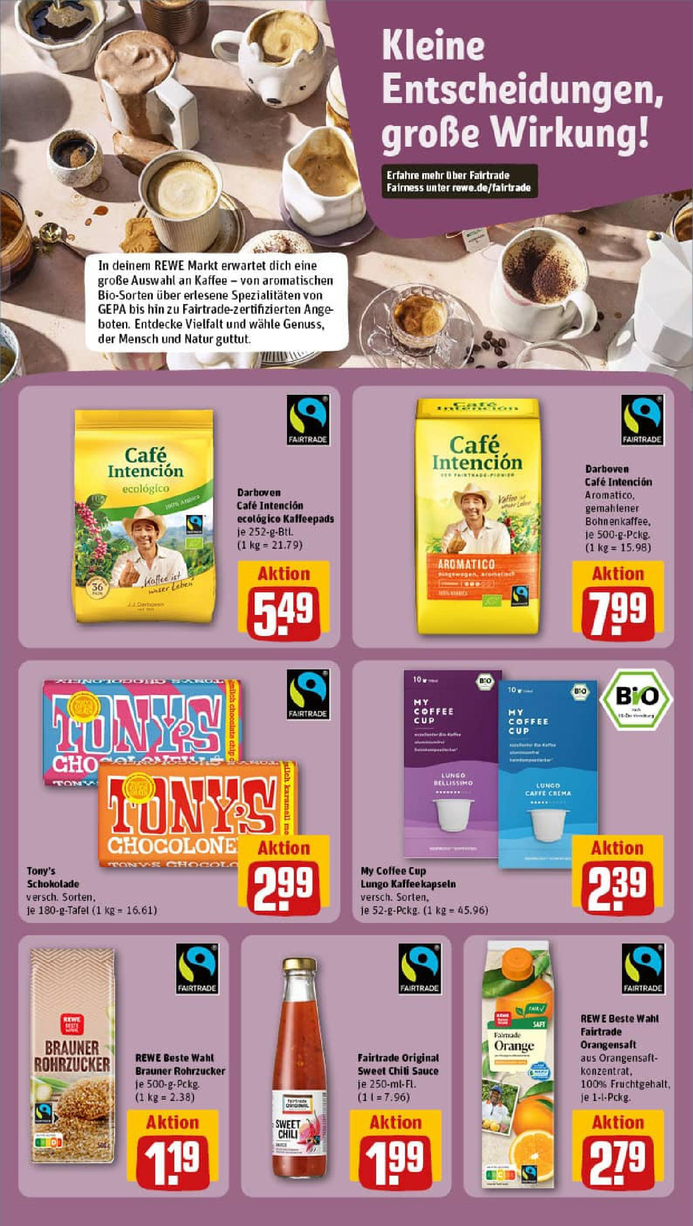 REWE Prospekt ab 07.09.2025 zum Blättern » Angebote | Seite: 22 | Produkte: Kaffeepads, Kaffee, Schokolade, Chili REWE Prospekt ab 07.09.2025 zum Blättern » Angebote | Seite: 22 | Produkte: Kaffeepads, Kaffee, Schokolade, Chili