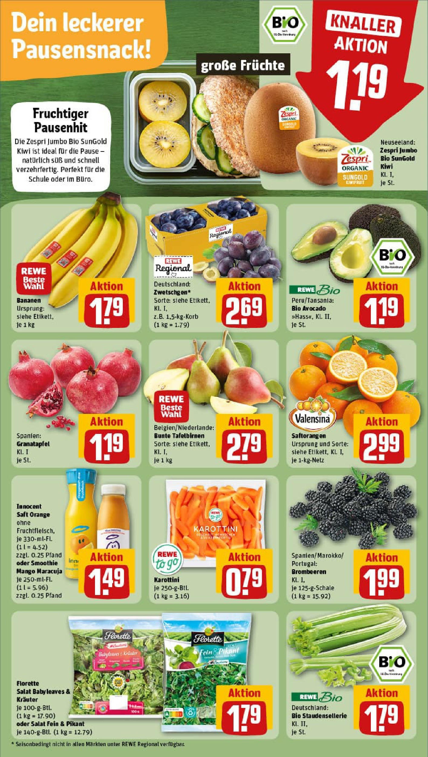 REWE Prospekt ab 07.09.2025 zum Blättern » Angebote | Seite: 6 | Produkte: Bananen, Valensina, Mango, Saft REWE Prospekt ab 07.09.2025 zum Blättern » Angebote | Seite: 6 | Produkte: Bananen, Valensina, Mango, Saft
