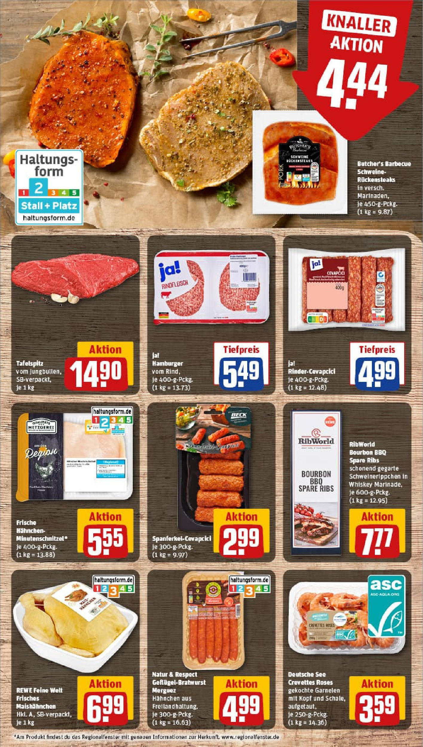 REWE Prospekt ab 07.09.2025 zum Blättern » Angebote | Seite: 8 | Produkte: Spare ribs, Cevapcici, Garnelen, Bourbon REWE Prospekt ab 07.09.2025 zum Blättern » Angebote | Seite: 8 | Produkte: Spare ribs, Cevapcici, Garnelen, Bourbon