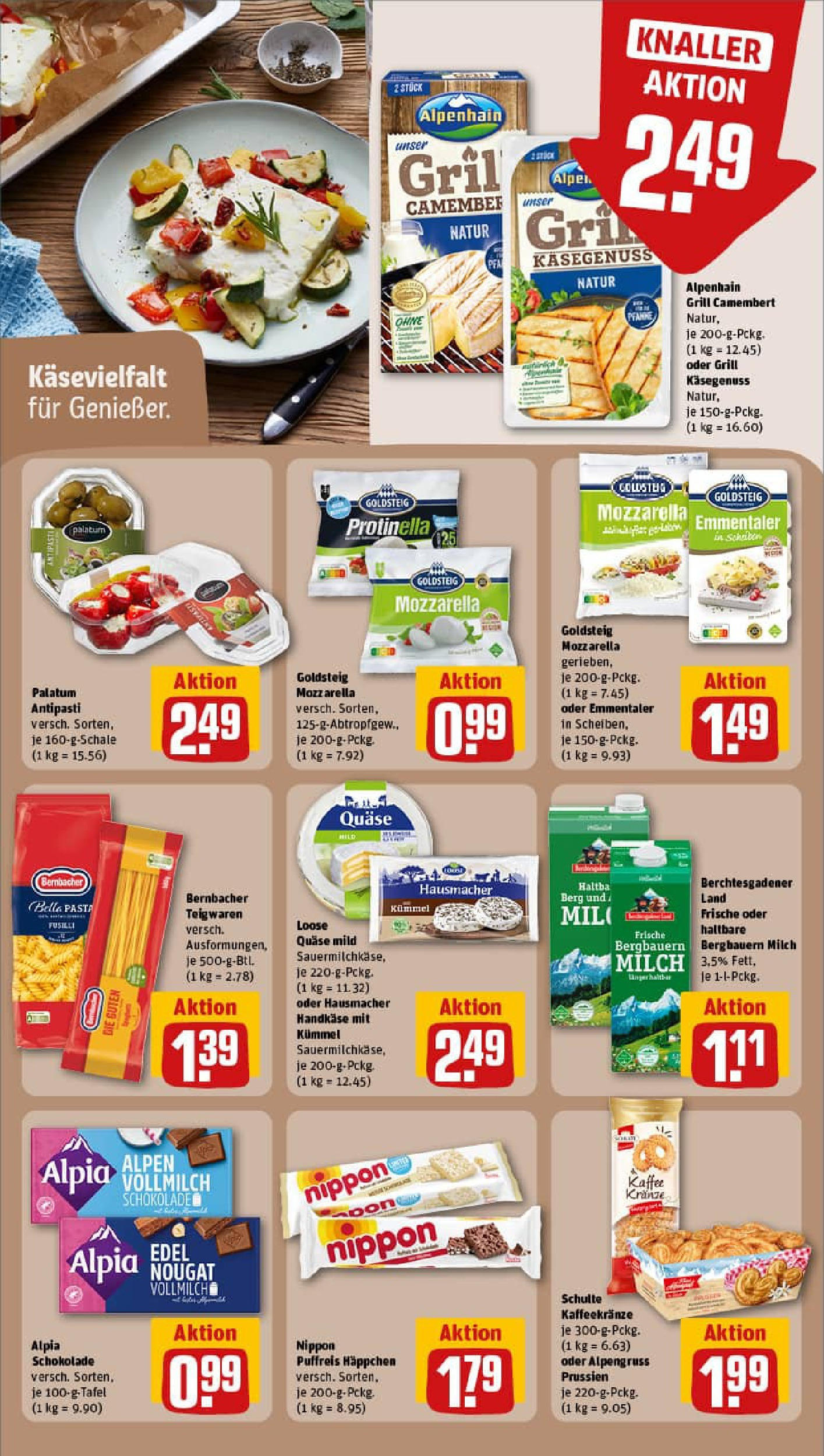 REWE Prospekt ab 07.09.2025 zum Blättern » Angebote | Seite: 18 | Produkte: Grill, Kaffee, Mozzarella, Pasta REWE Prospekt ab 07.09.2025 zum Blättern » Angebote | Seite: 18 | Produkte: Grill, Kaffee, Mozzarella, Pasta