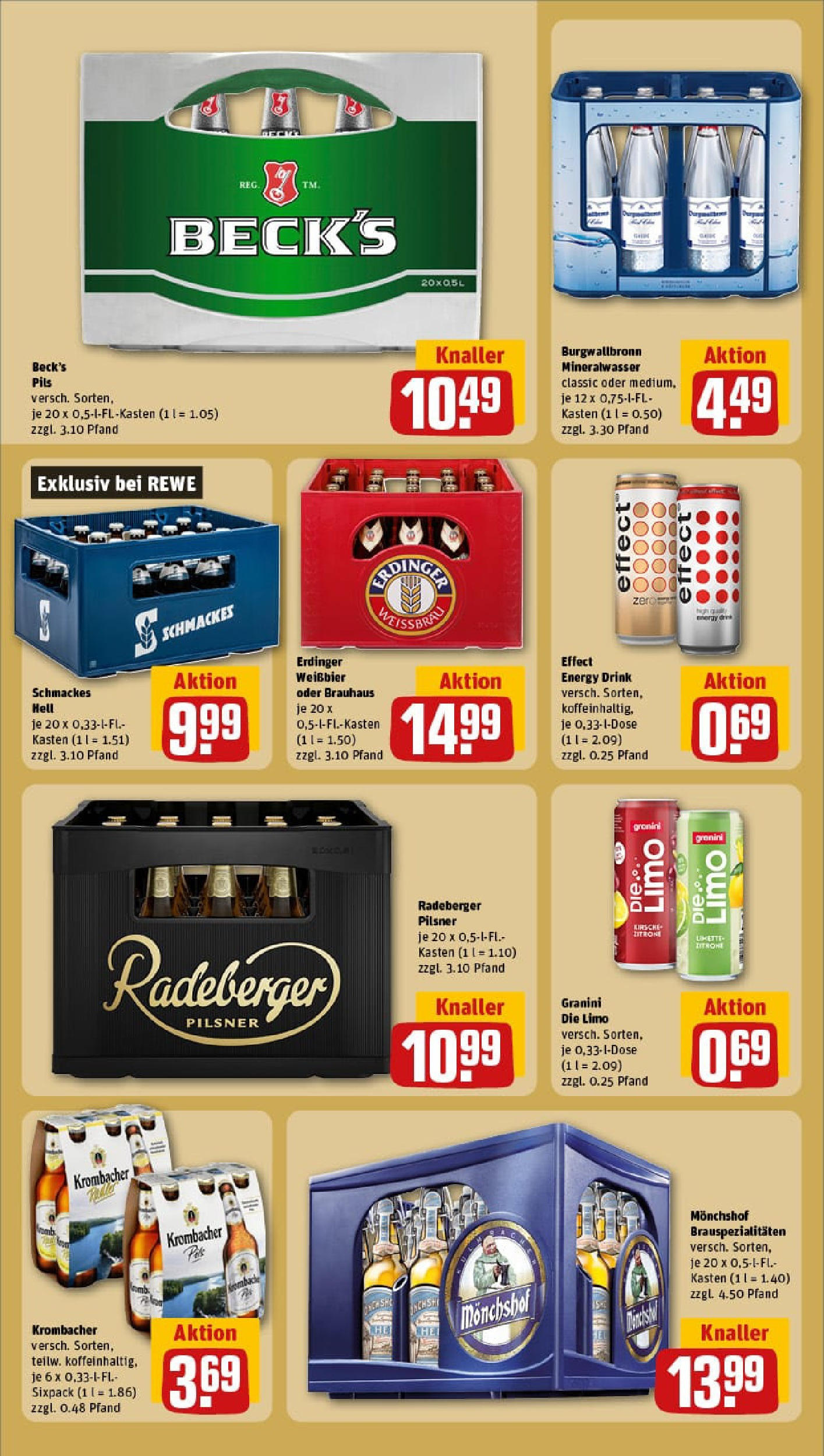 REWE Prospekt ab 07.09.2025 zum Blättern » Angebote | Seite: 20 | Produkte: Monchshof, Weißbier, Pils, Mineralwasser
