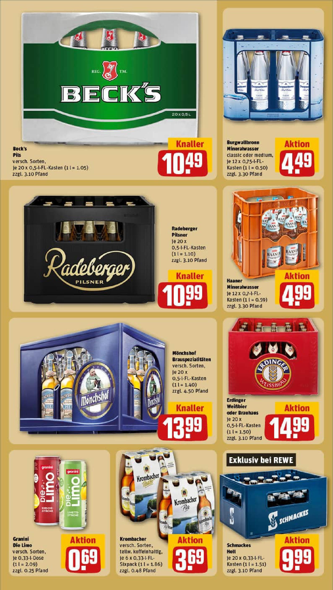 REWE Prospekt ab 07.09.2025 zum Blättern » Angebote | Seite: 18 | Produkte: Monchshof, Weißbier, Pils, Krombacher REWE Prospekt ab 07.09.2025 zum Blättern » Angebote | Seite: 18 | Produkte: Monchshof, Weißbier, Pils, Krombacher
