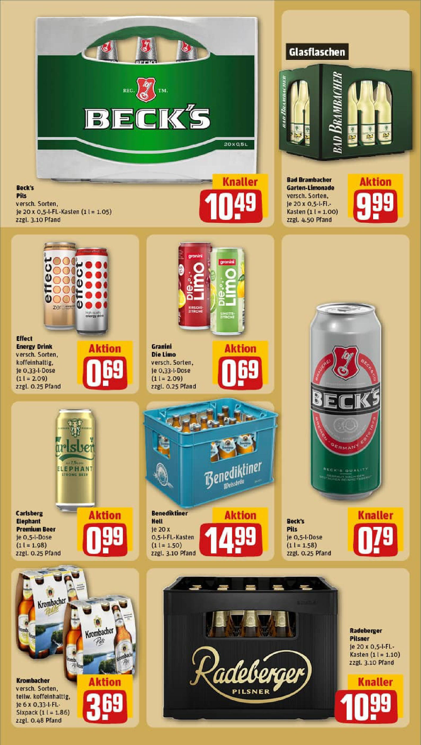 REWE Prospekt ab 07.09.2025 zum Blättern » Angebote | Seite: 20 | Produkte: Carlsberg, Bad, Benediktiner hell, Krombacher